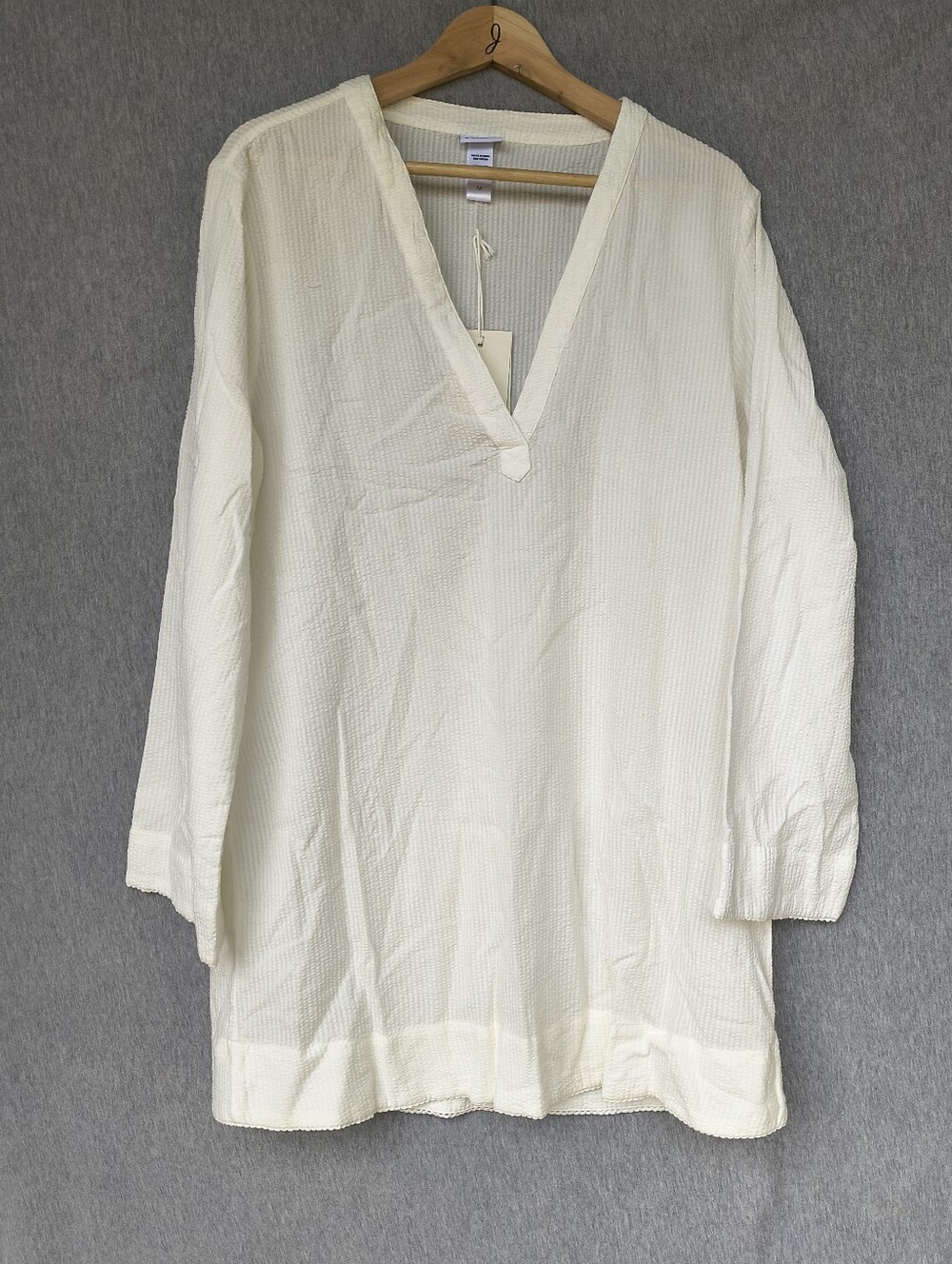 Andie Swim Paula Tunic Cover‑Up – Egret M NWT